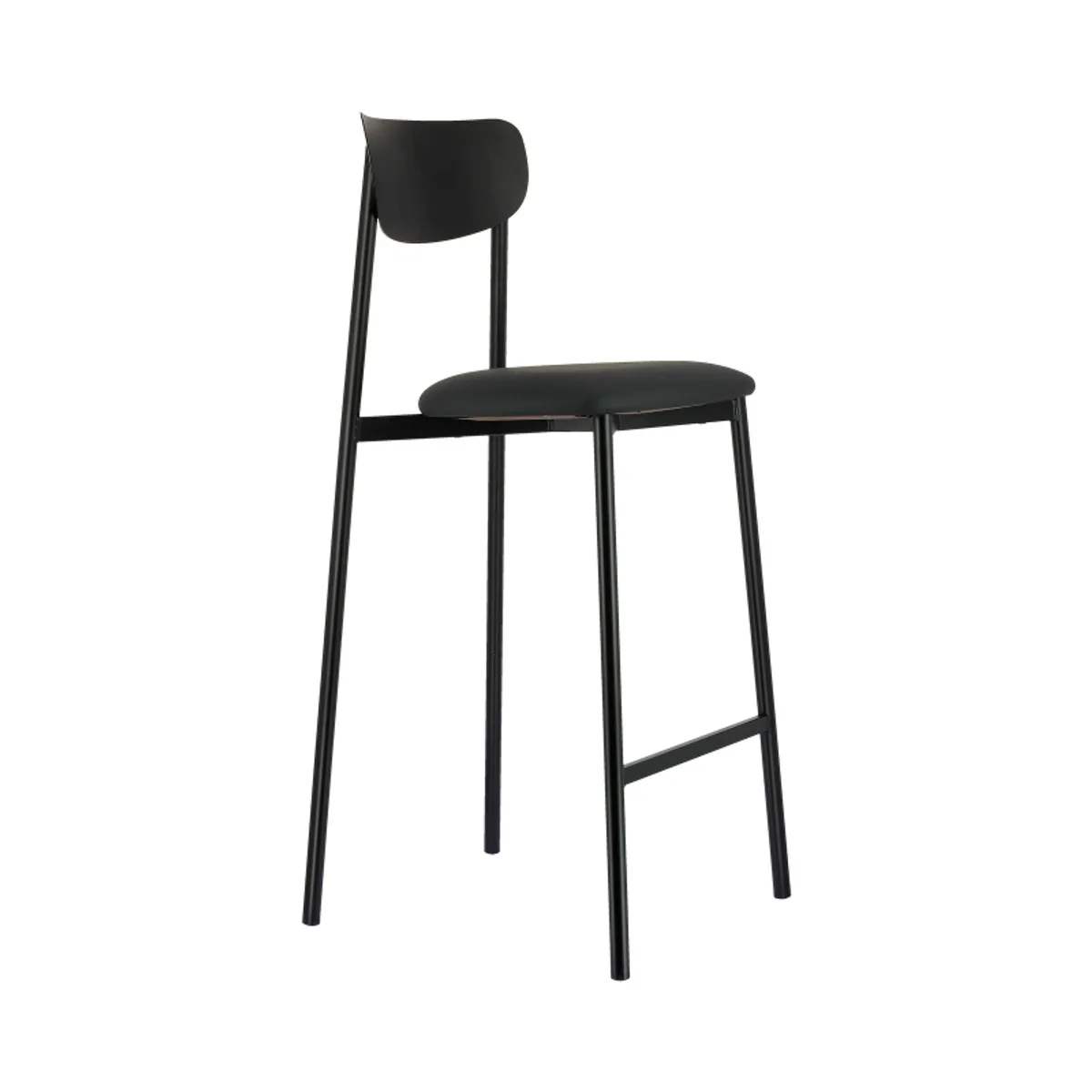 Colette Carrier® - Tabouret snack français en métal avec assise en simili rembourrée — vue 5