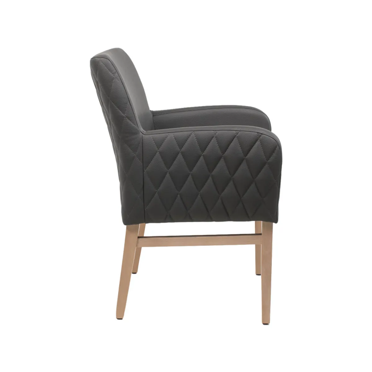 Moritz diamant-40 - Fauteuil matelassé pieds en bois massif — vue 4