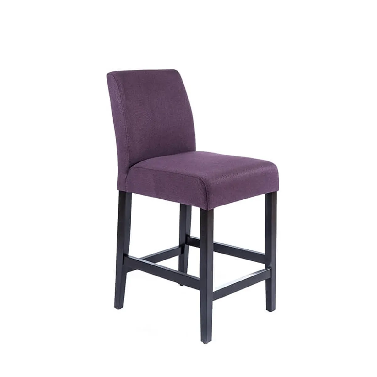 BarFritz - Tabouret snack contemporain en tissu et pieds en bois massif