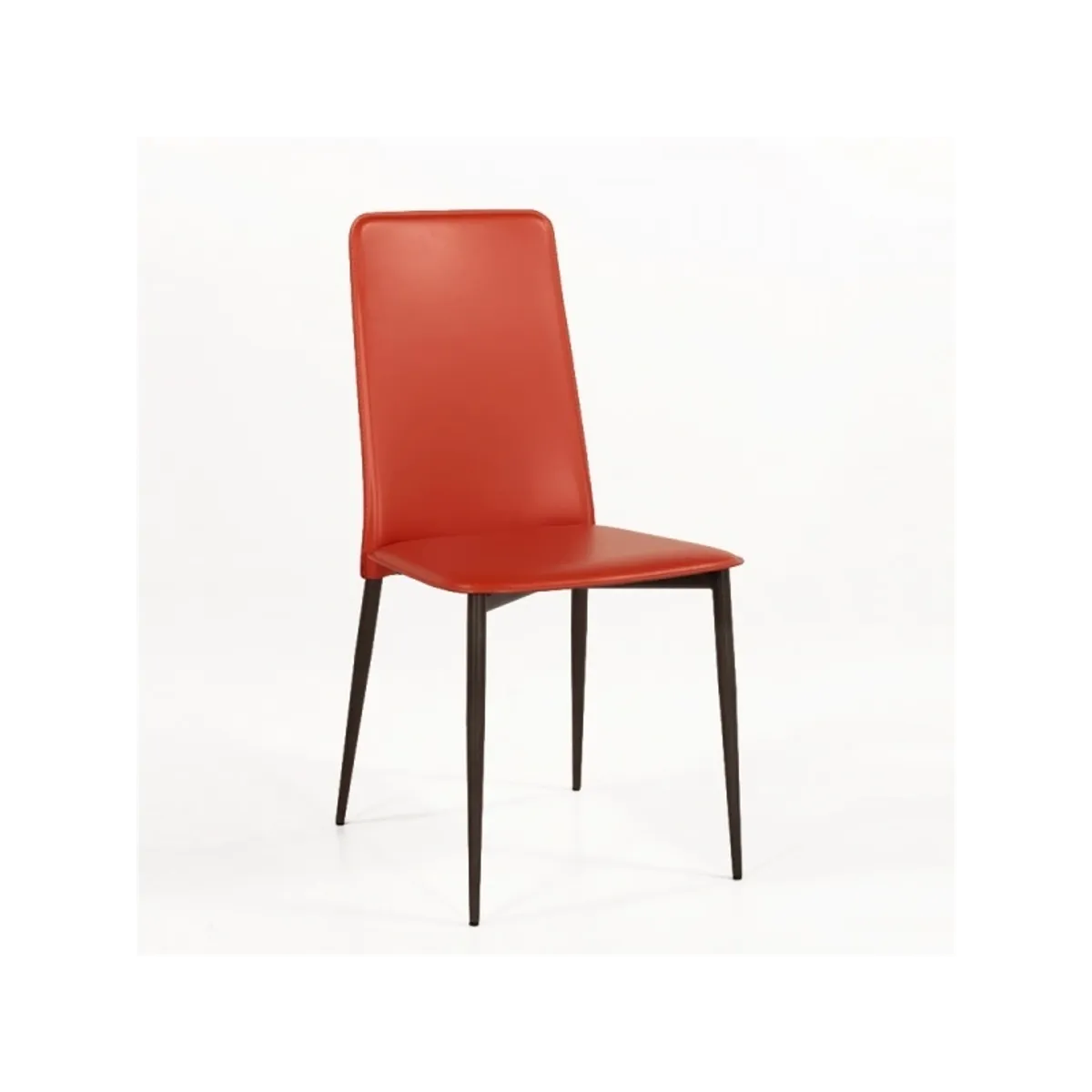 Ely A - Chaise moderne en croûte de cuir