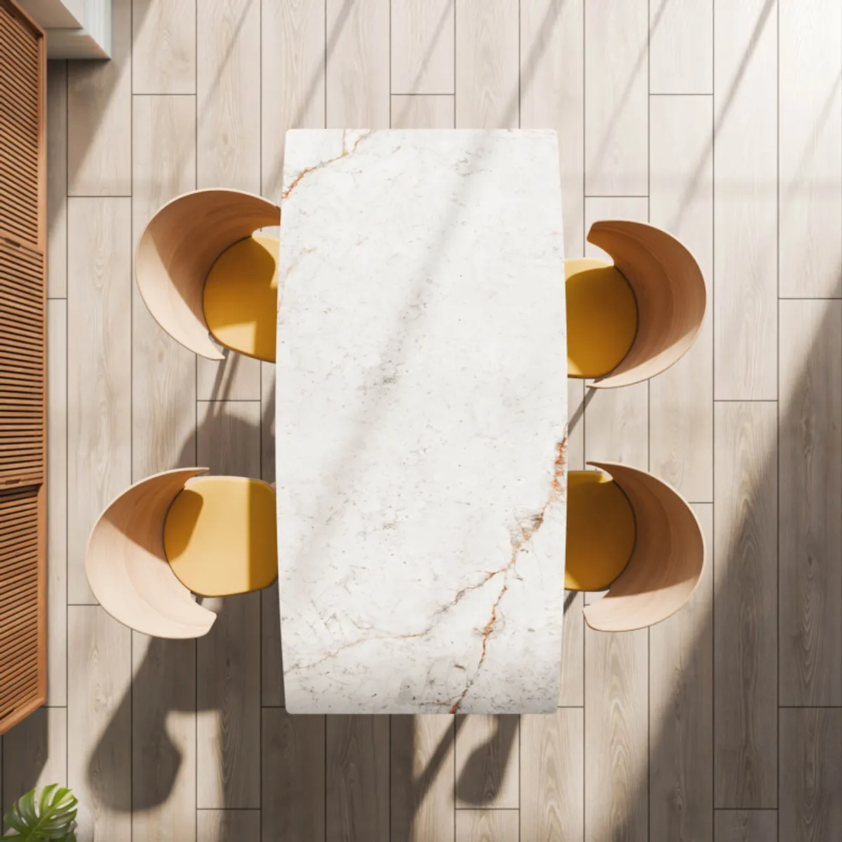 Atlas - Table scandinave en céramique avec pieds bois — vue 4