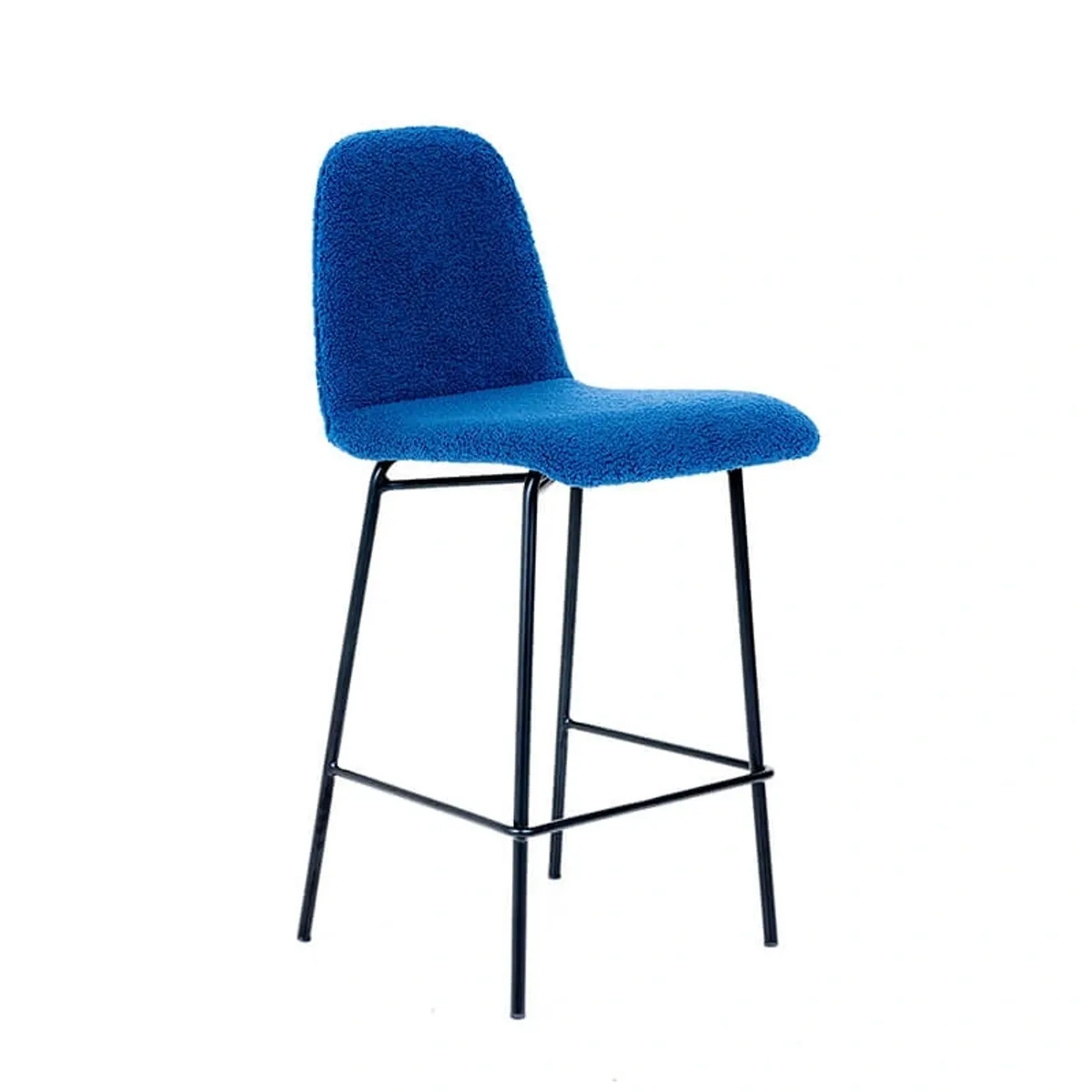 Pandora - Tabouret snack en tissu et pieds en métal