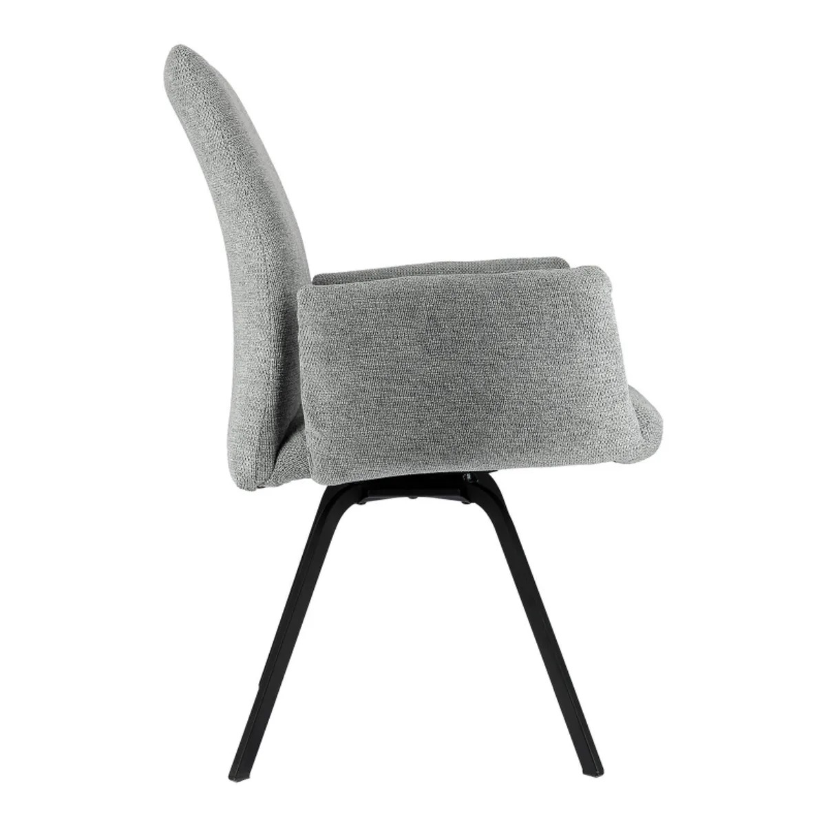 Jules - Fauteuil confortable en tissu avec dossier inclinable et pieds en métal — vue 5