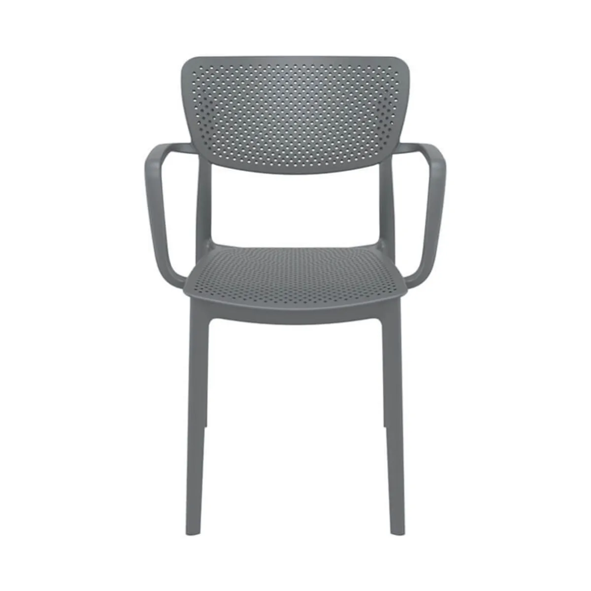 Loft - Chaise moderne avec accoudoirs en polypropylène micro perforé — vue 4