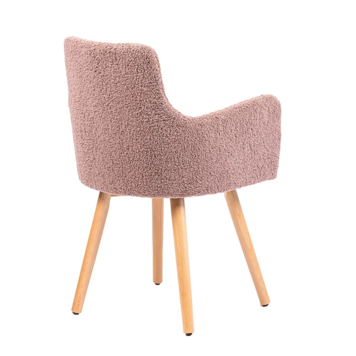 Anders - Fauteuil cocooning en tissu et pieds bois — vue 5
