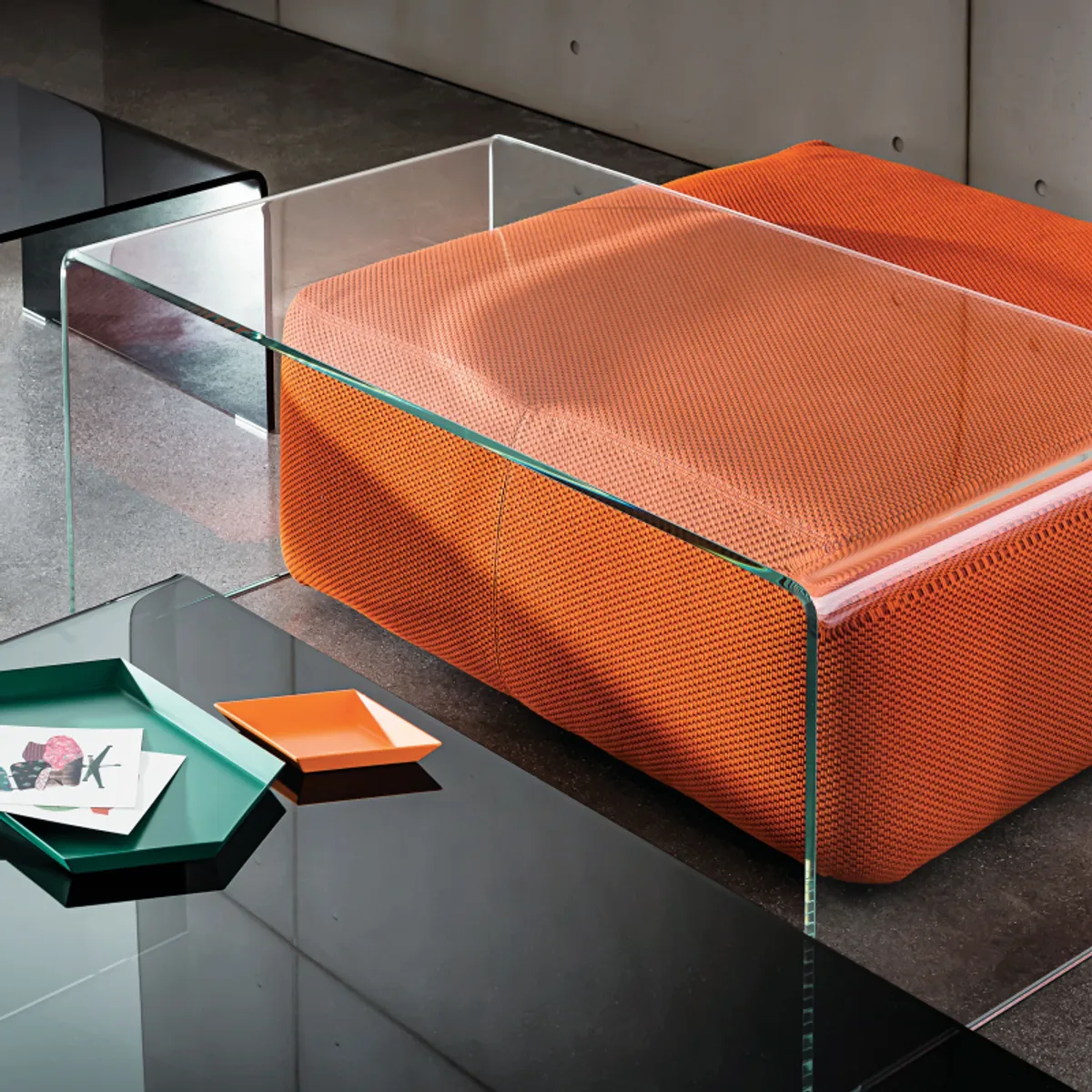 Bridge Sovet® - Table basse moderne rectangulaire en verre — vue 3