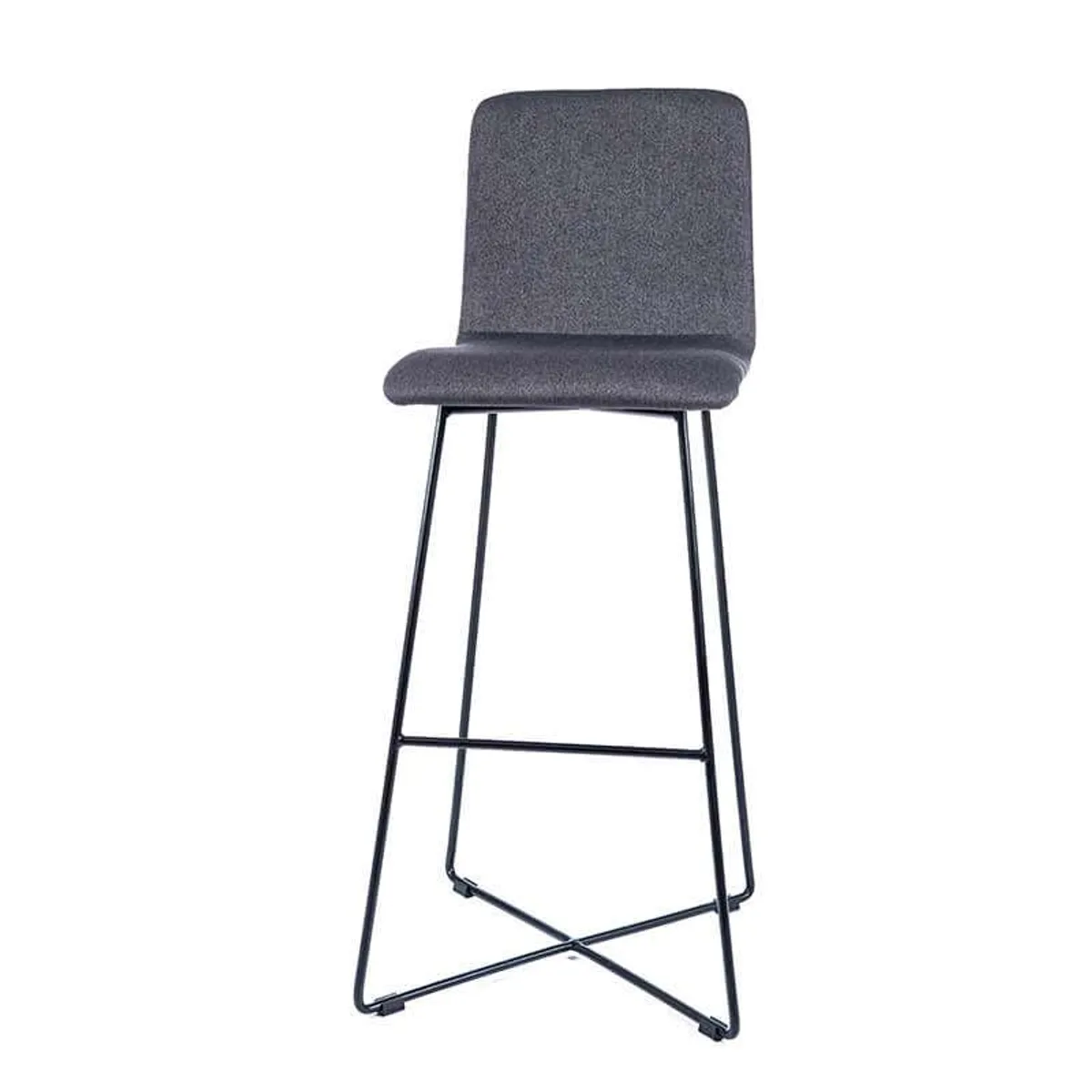 BarPlaza - Tabouret de bar scandinave en tissu avec pieds filaires en métal — vue 5
