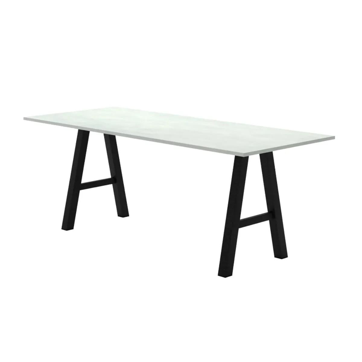 Alegro XL - Grande table snack rectangulaire avec pieds en forme de tréteau — vue 4