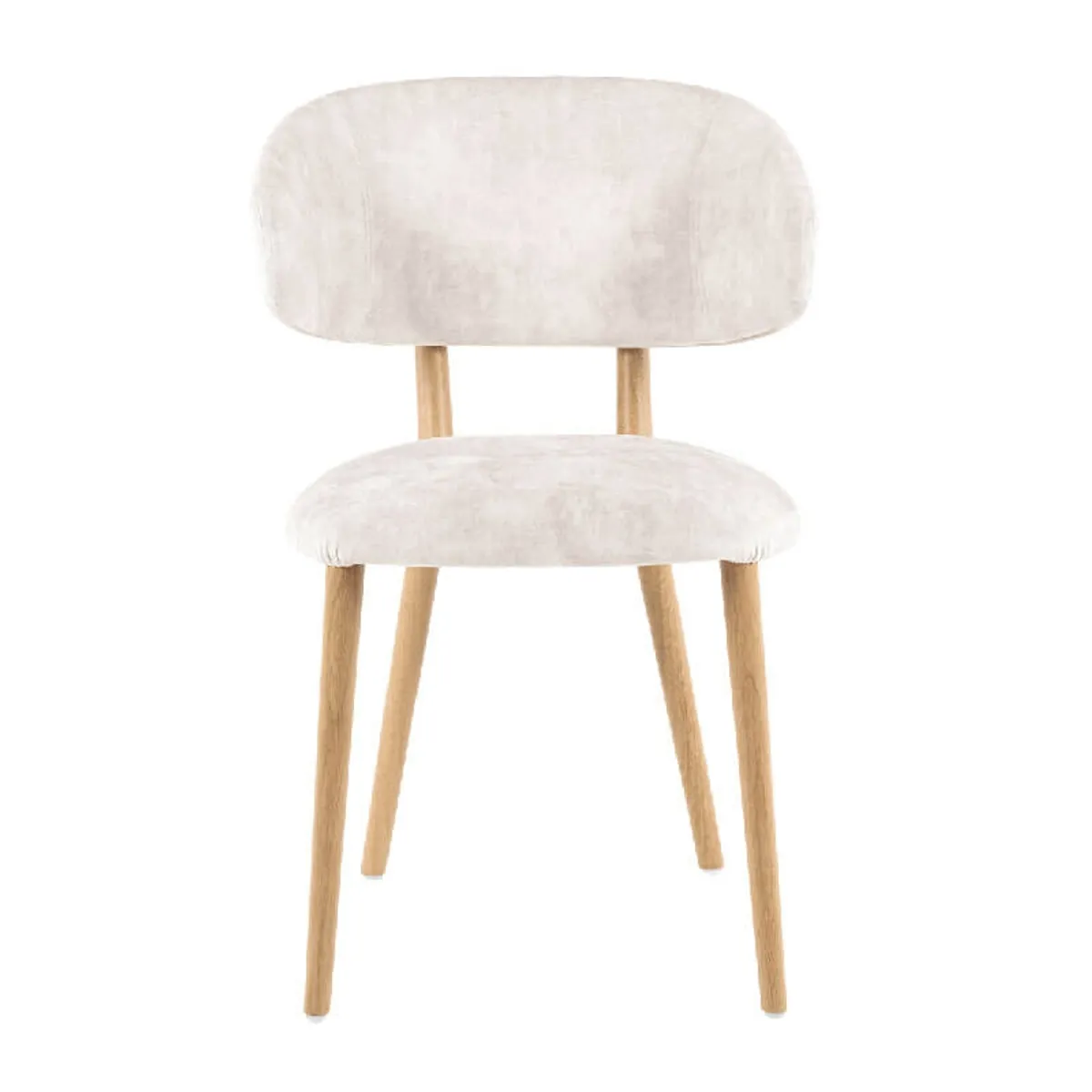 Toro Mobitec® - Chaise moderne avec dossier incurvé en tissu et bois — vue 3