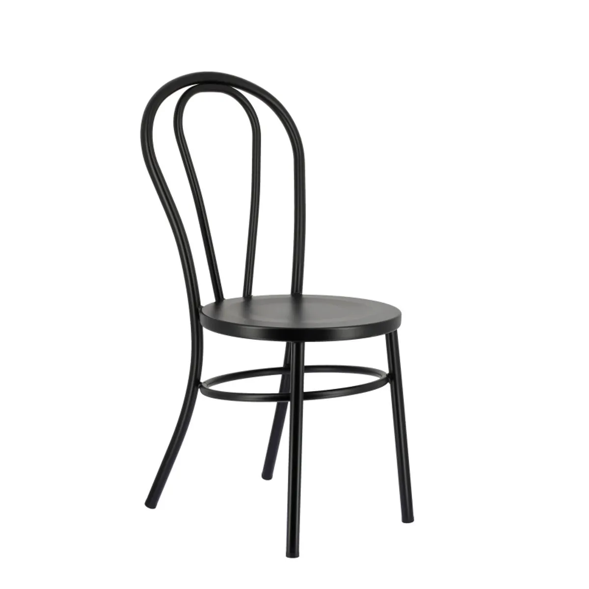 Madina - Chaise bistrot vintage en métal noir — vue 3