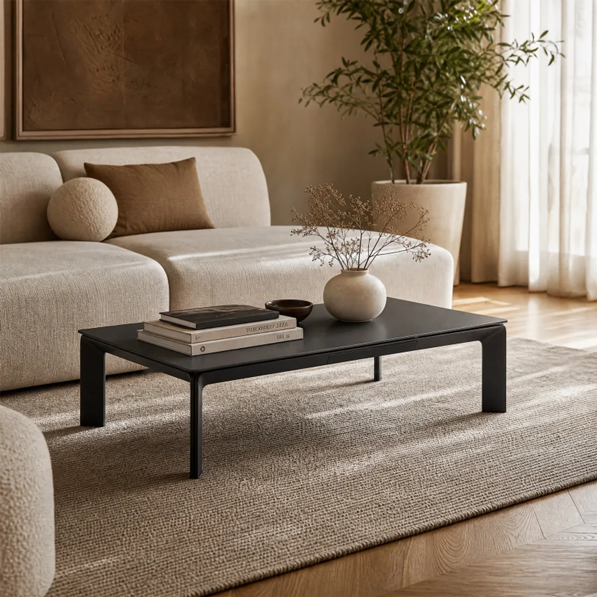 Class - Table basse rectangulaire italienne en céramique
