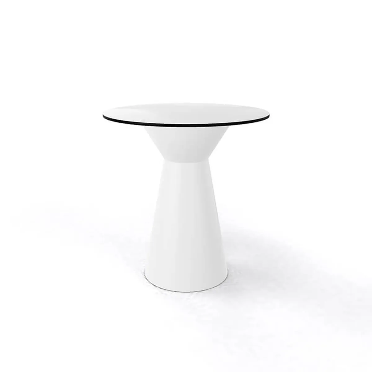 Roller H74 ronde - Table design italienne ronde avec pied central — vue 5