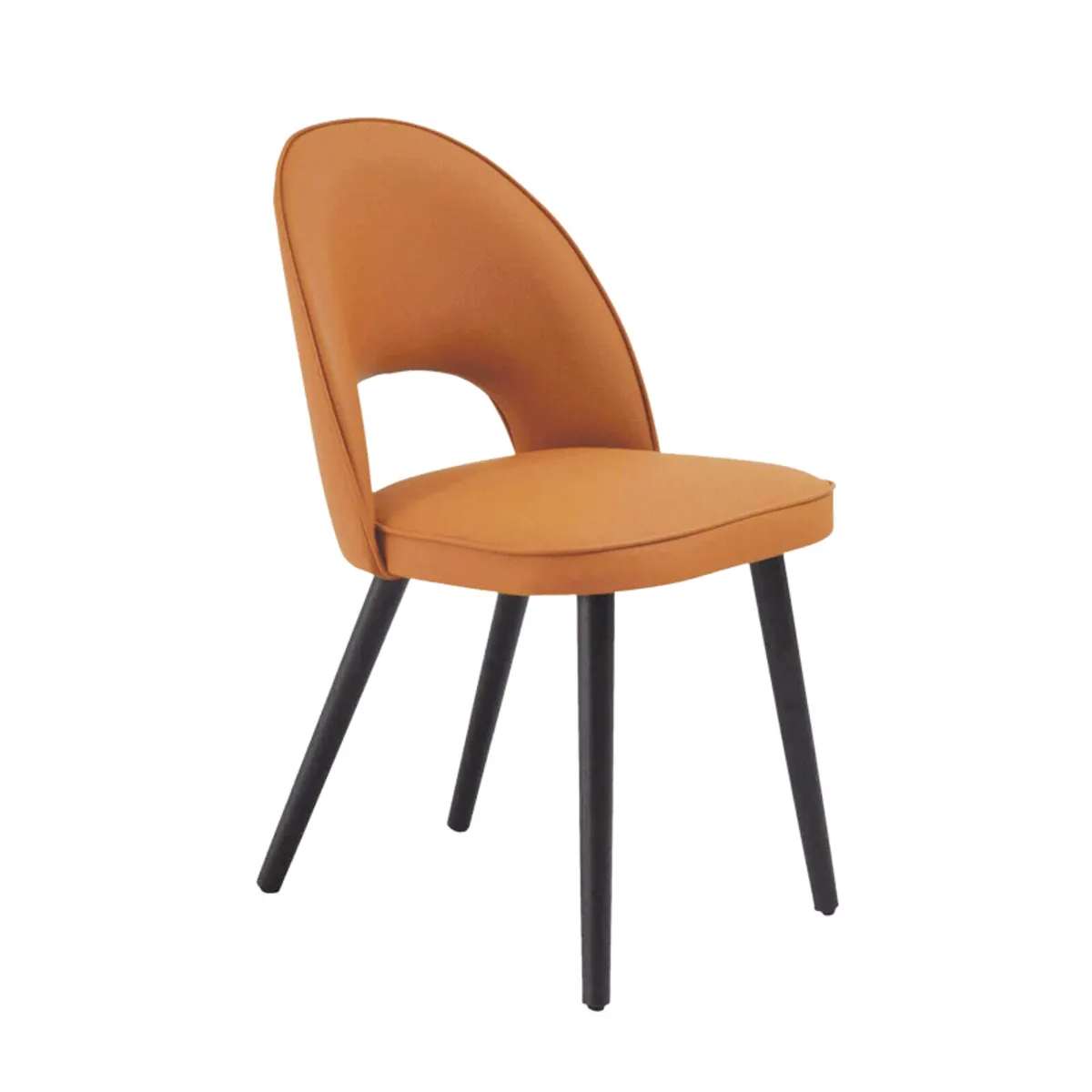 Bistrot - Chaise avec dossier ajouré en simili pieds bois