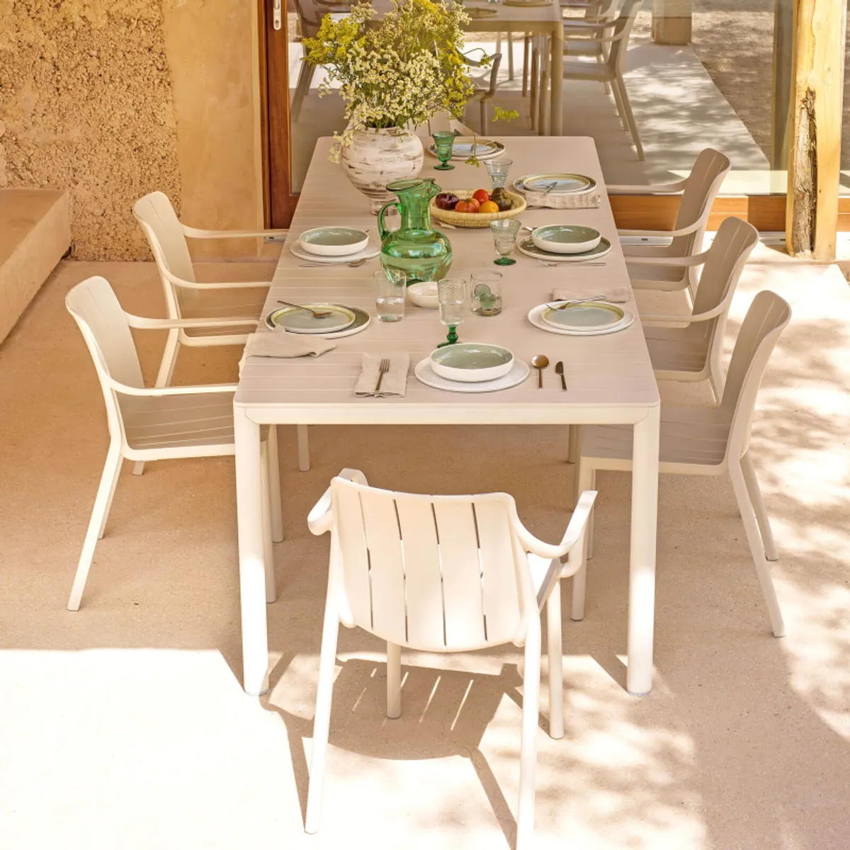 Tiberina - Fauteuil de jardin empilable en polypropylène