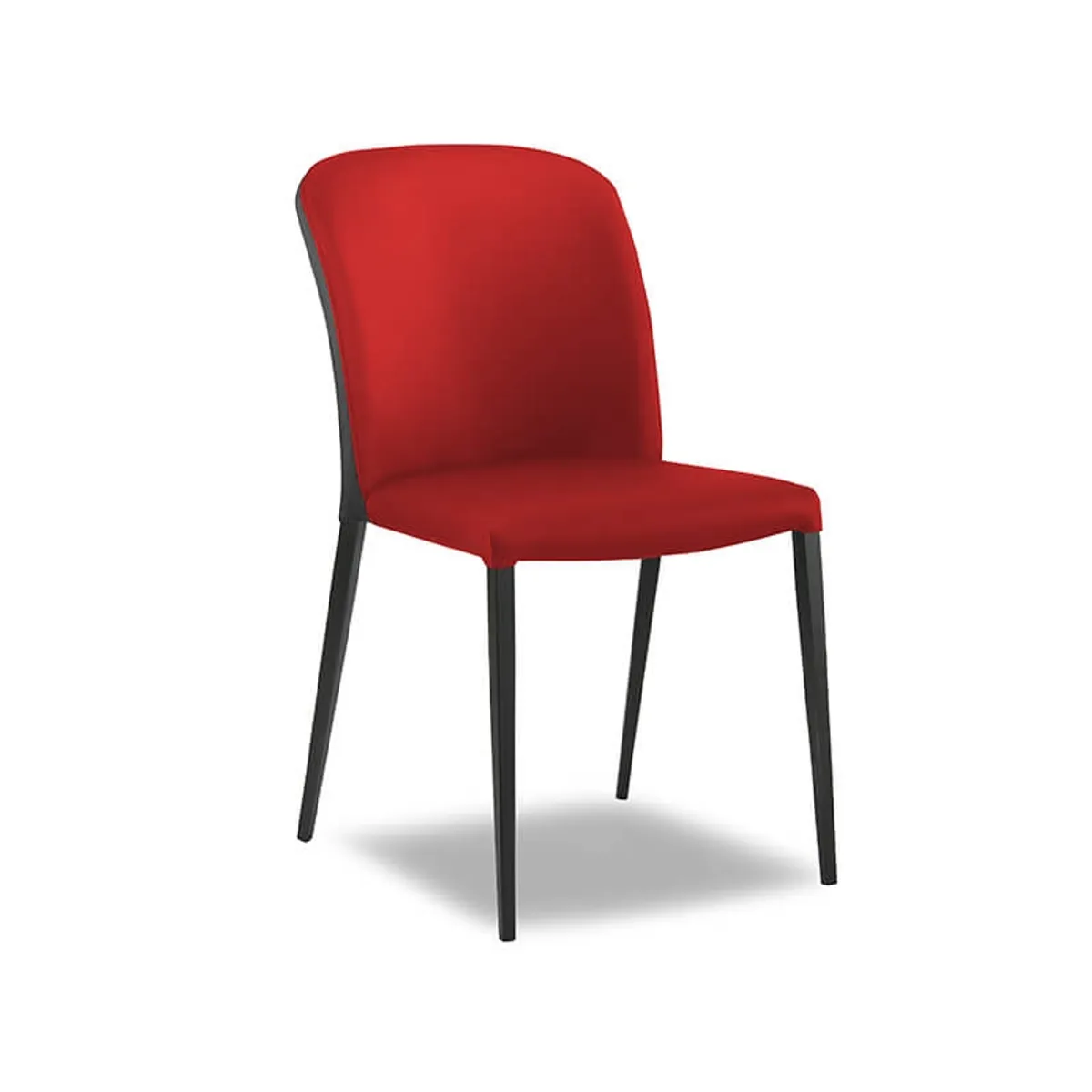 Julie - Chaise en tissu bicolore avec pieds métal — vue 5