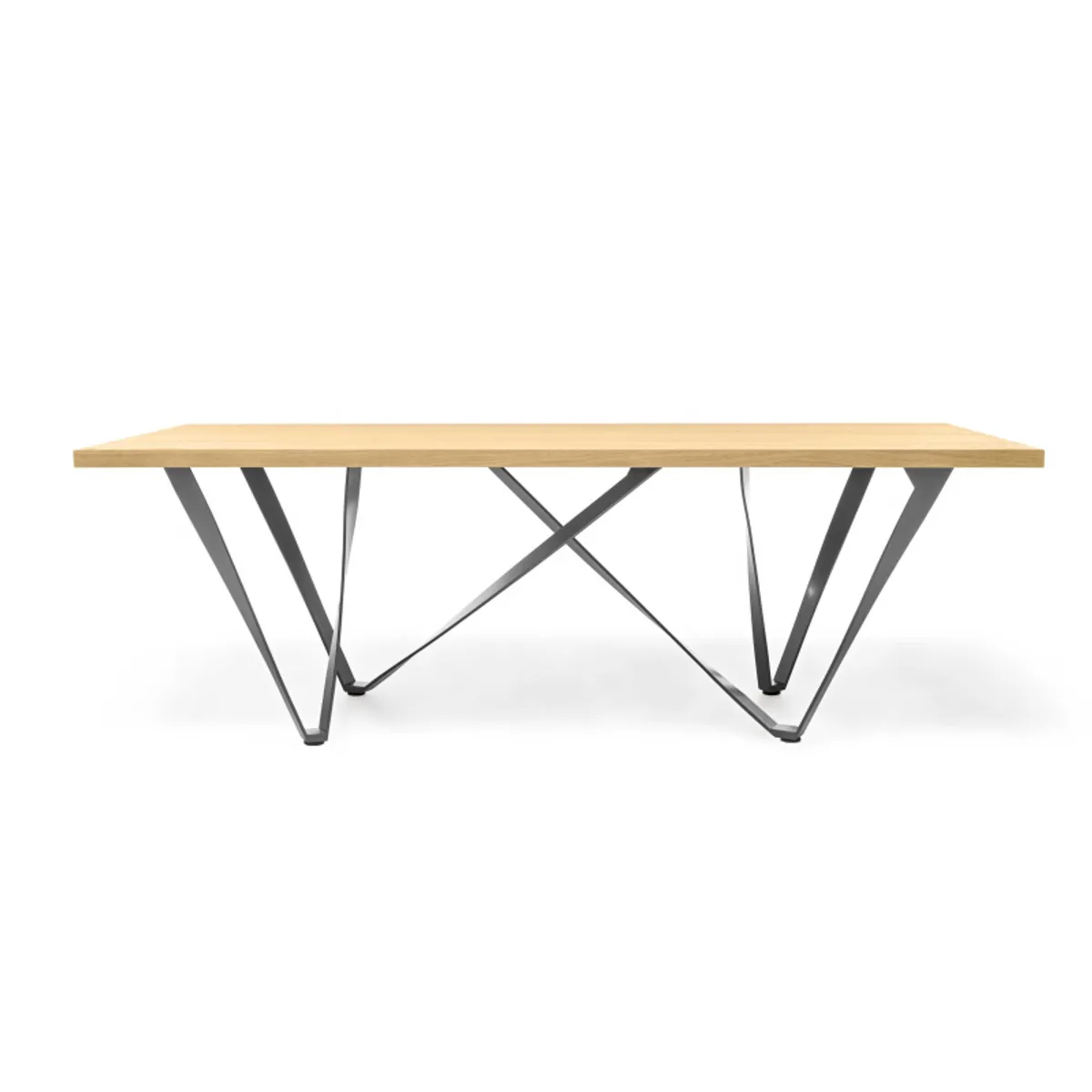 Wave - Table design rectangulaire avec pied en métal