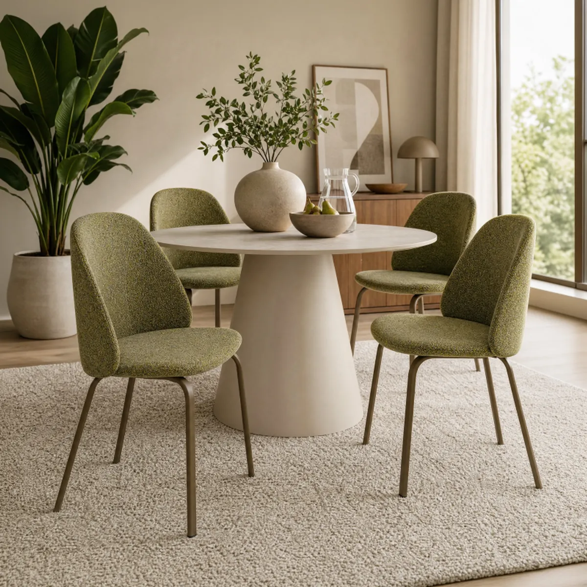 Emmy - Table design ronde avec pied central