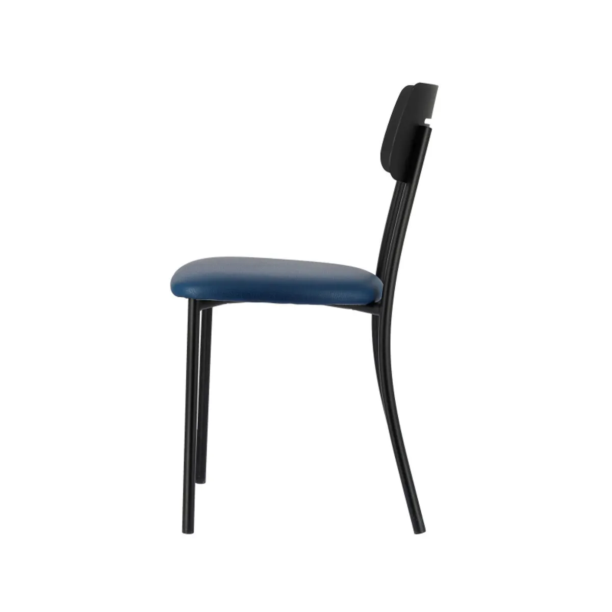 Miro 2 - Chaise de cuisine en simili rembourrée avec pieds et dossier strié en métal — vue 5