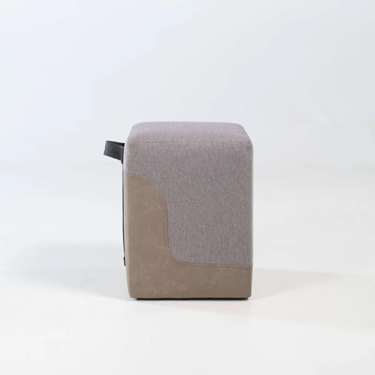 Piaf - Pouf carré bicolore et bimatière — vue 5