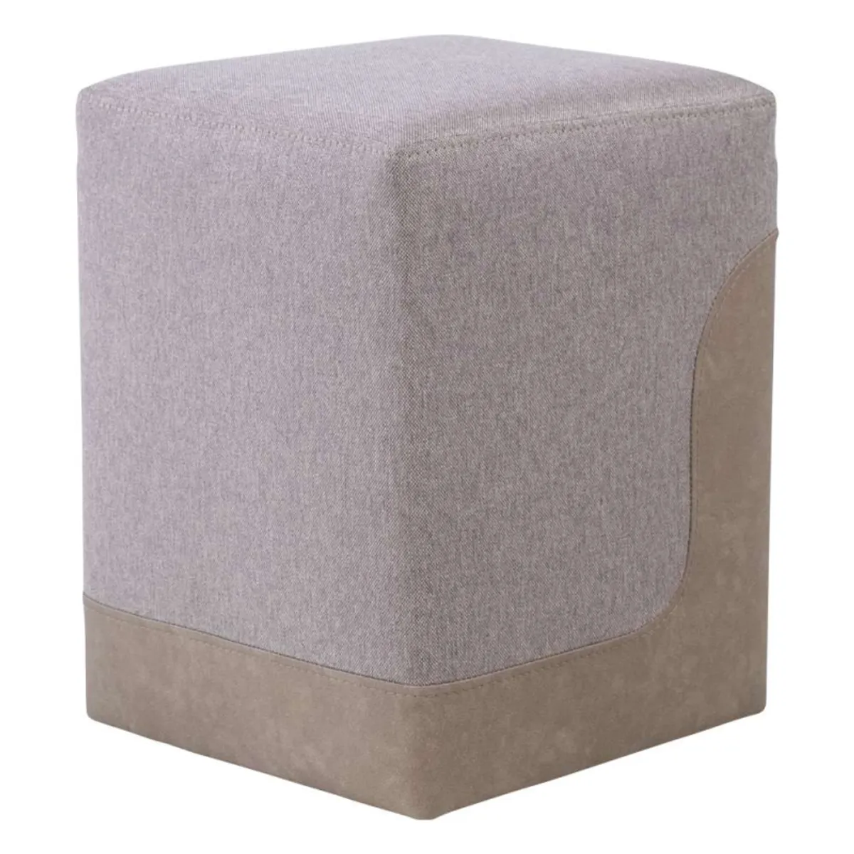 Piaf - Pouf carré bicolore et bimatière — vue 3