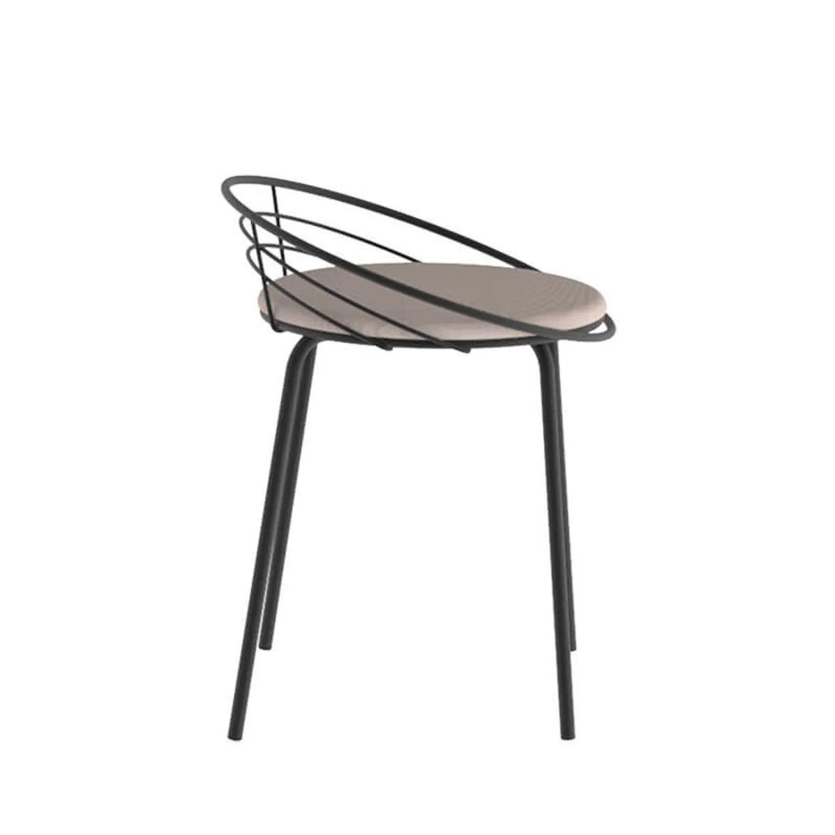 Yaël Carrier® - Tabouret bas design made in France en métal — vue 3