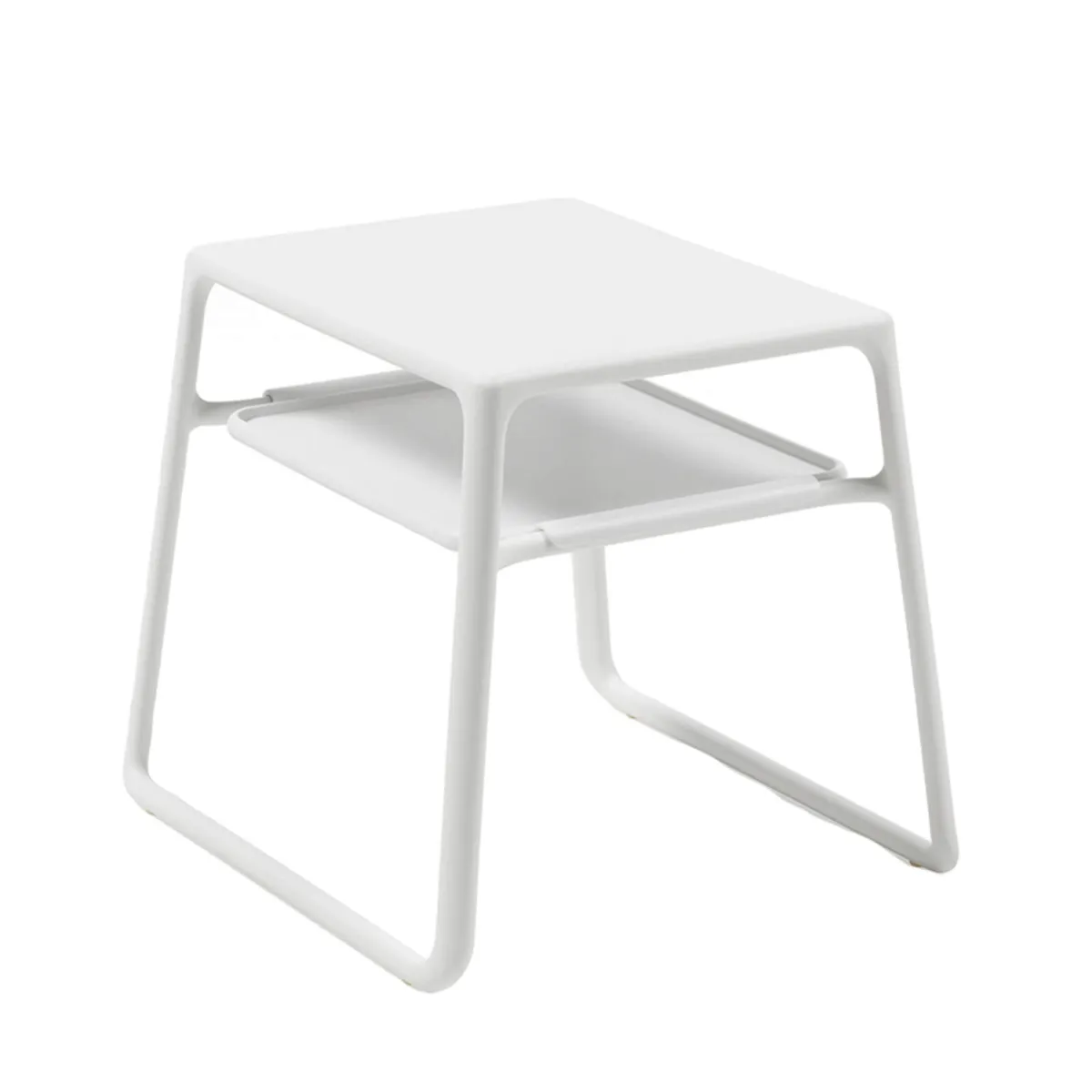Pop - Table basse de jardin carrée empilable en polypropylène — vue 3