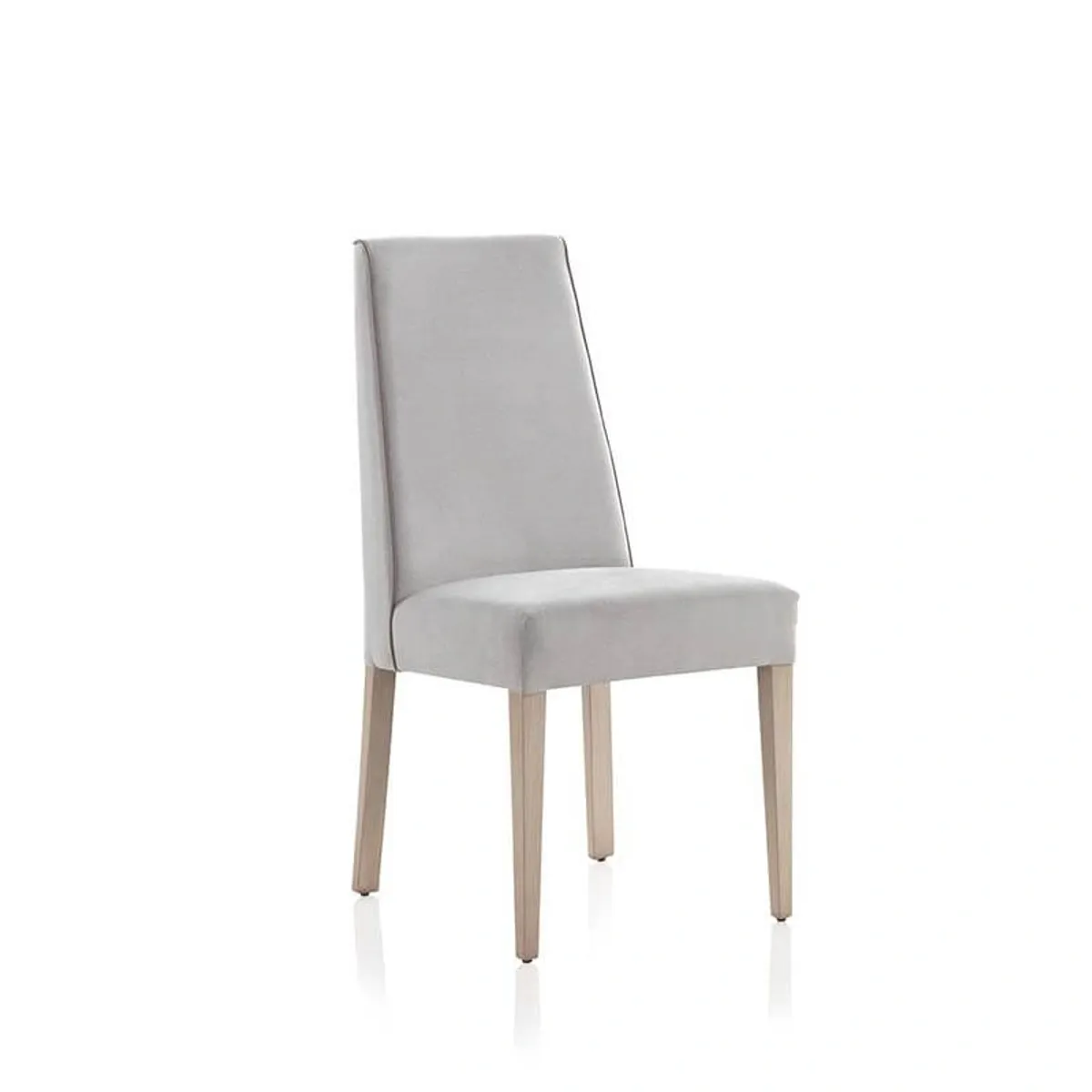 Mila - Chaise contemporaine en tissu avec assise rembourrée