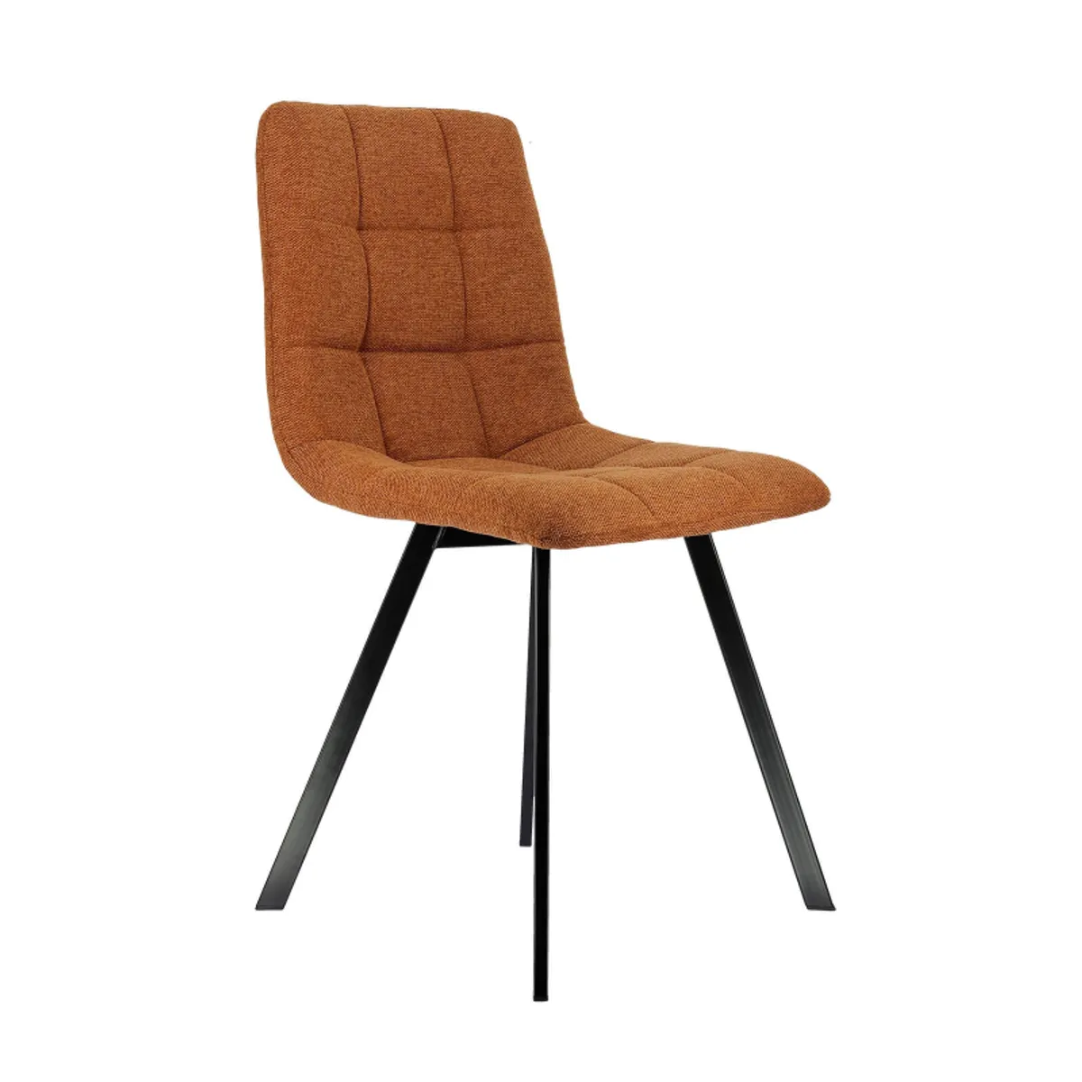 Carvi - Chaise moderne matelassée en tissu avec pied en métal — vue 3