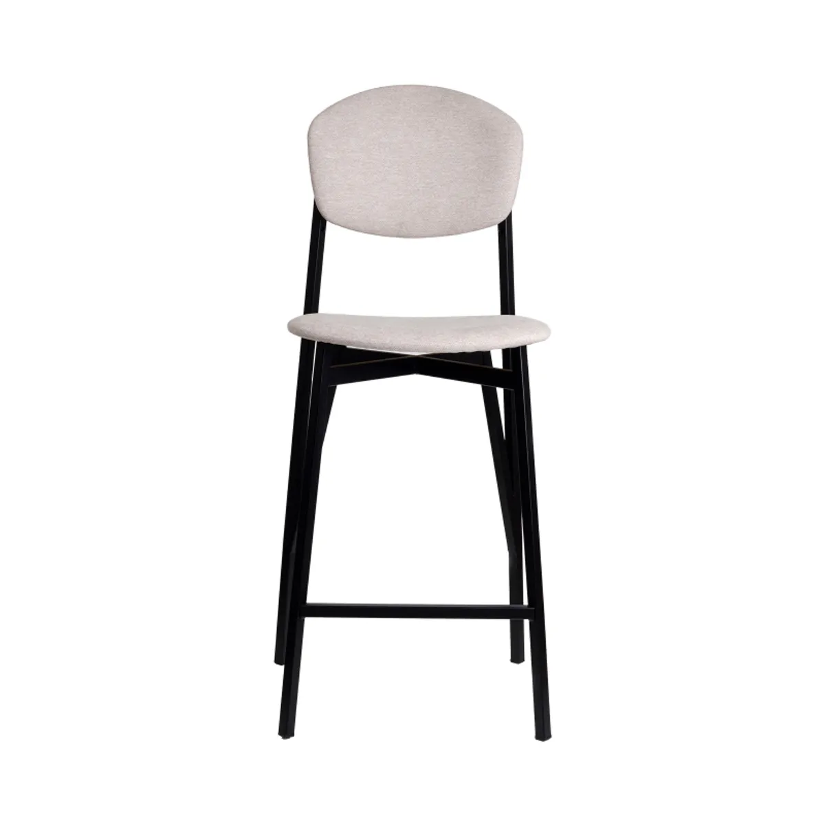 Artémis Carrier® - Tabouret snack design français assise et dossier en tissu dos en bois et pieds en — vue 4