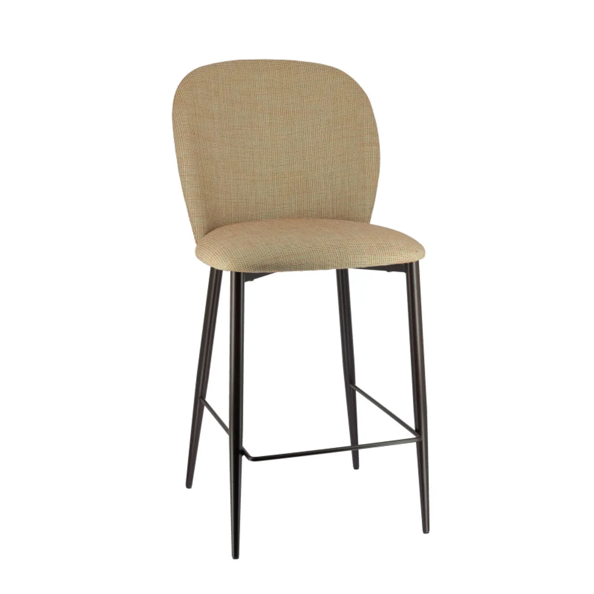 Odette - Tabouret snack en tissu bicolore avec pieds en métal — vue 5