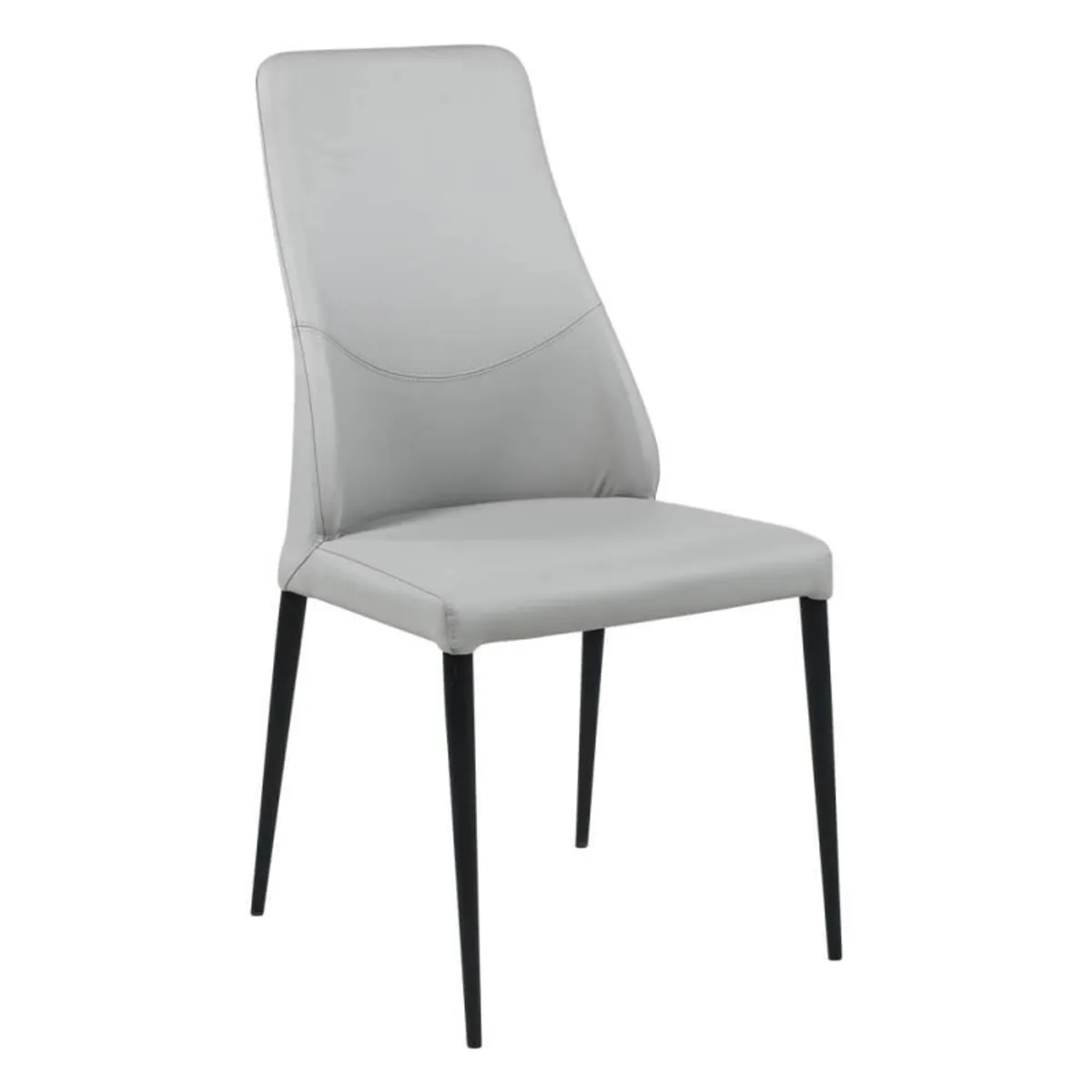 Mathilde - Chaise de séjour moderne italienne en synthétique et pieds en métal