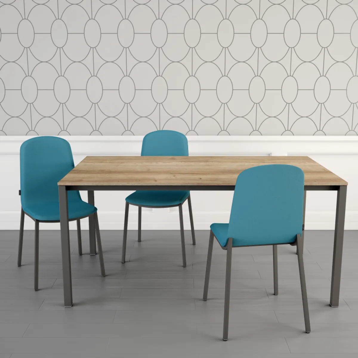 Moly - Chaise tendance rembourrée — vue 3