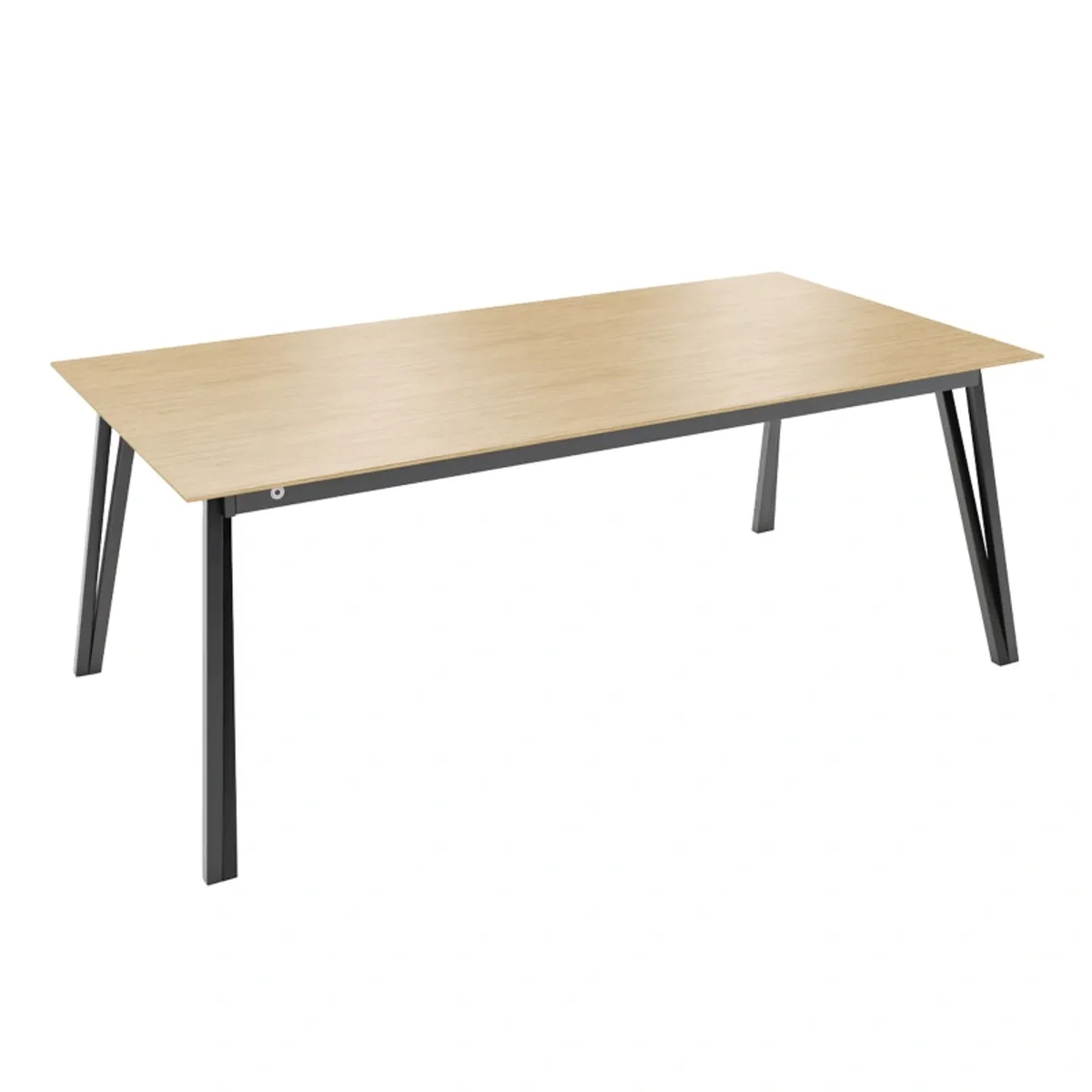 Brest Mobitec® - Table en bois massif avec pieds en métal forme épingle — vue 3