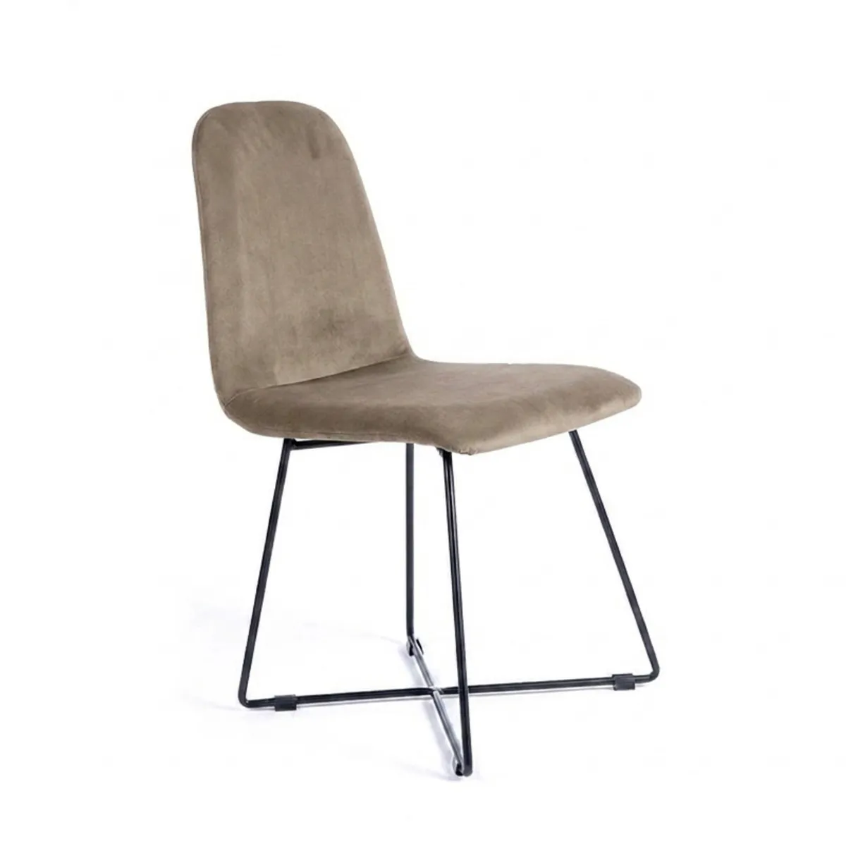 Pandora diamant - Chaise design scandinave en tissu pieds filaires en métal noir — vue 3