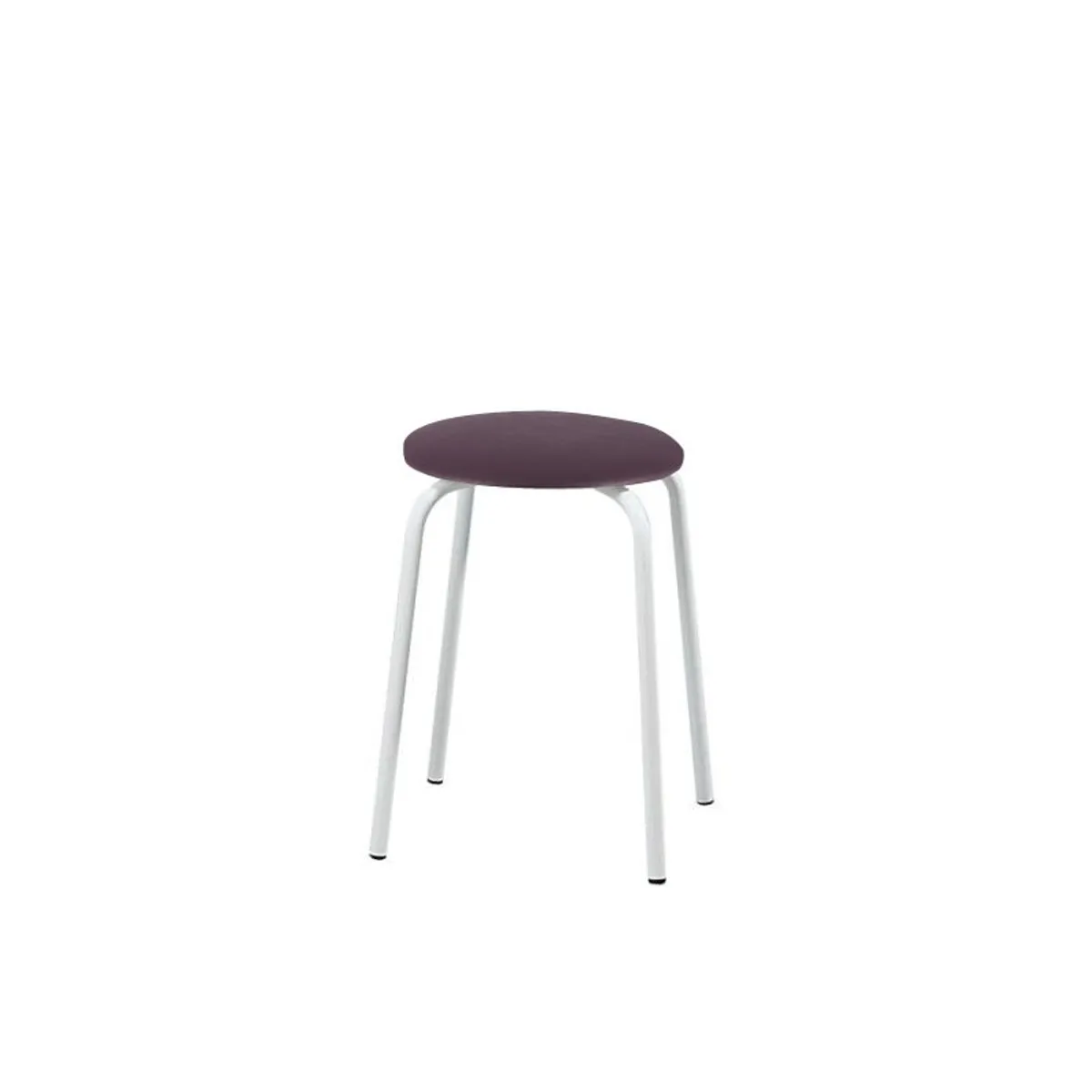 TabRond - Tabouret bas empilable en métal et simili — vue 4