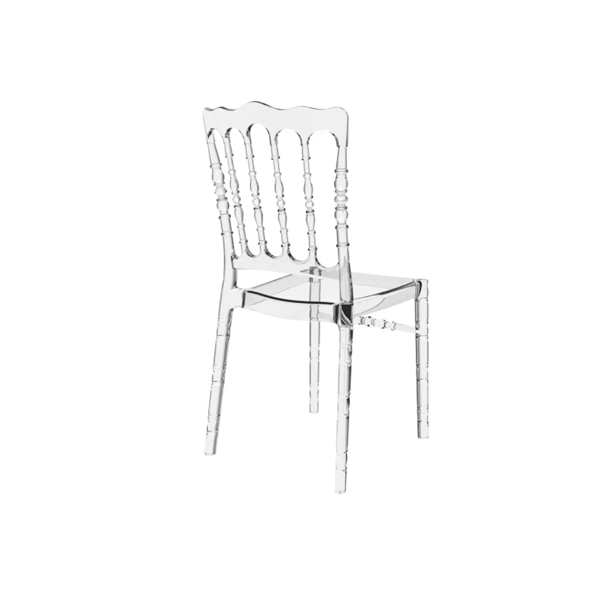 Opera - Chaise Napoléon empilable revisitée en polycarbonate transparent — vue 4