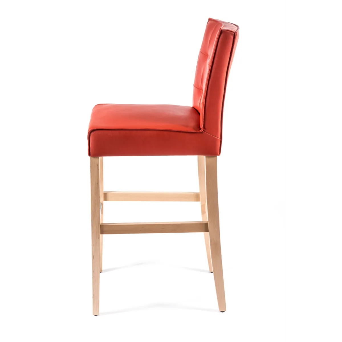 BarCarpe 2 - Tabouret de bar matelassé en synthétique et bois — vue 4