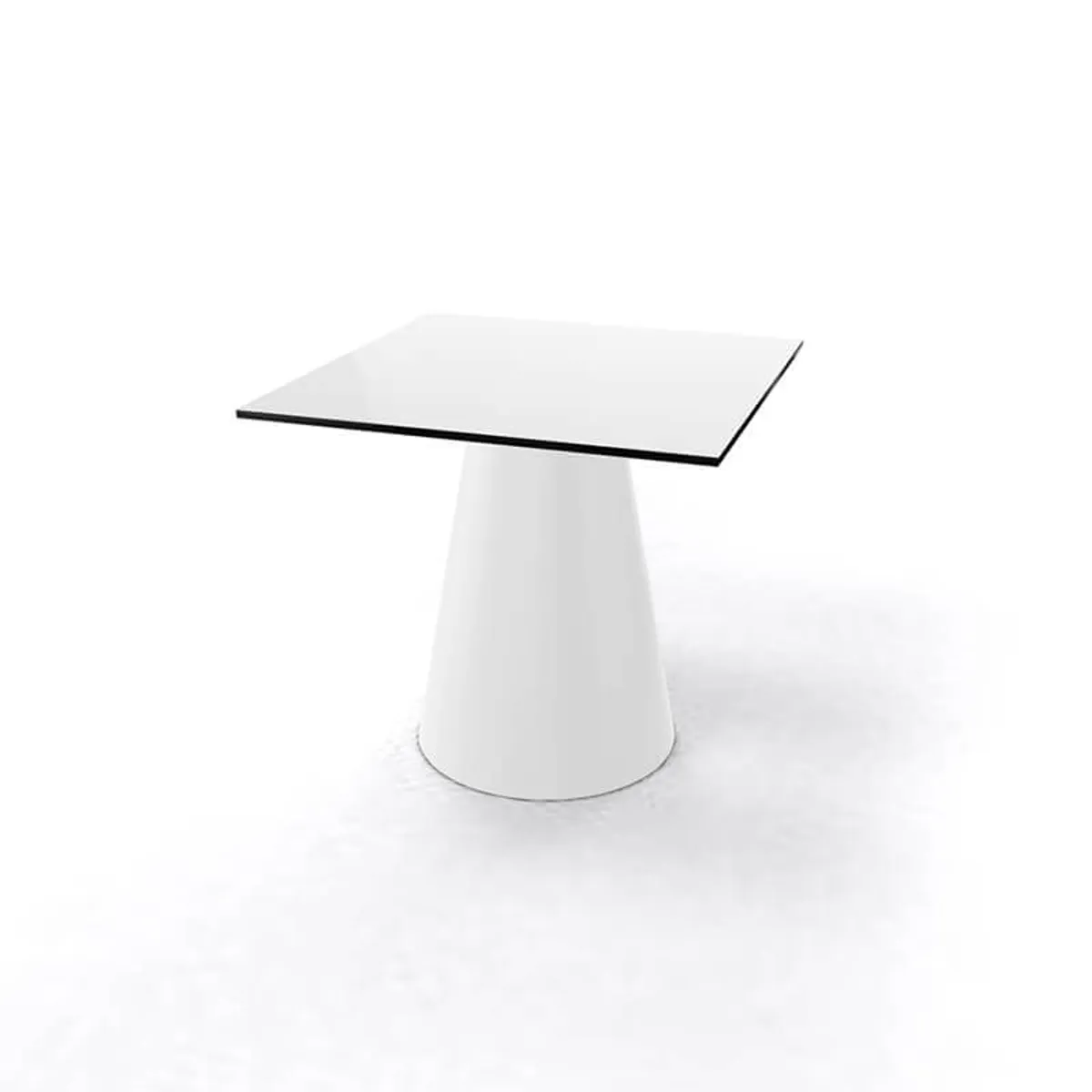 Roller H55 - Table d'appoint carrée design italien à pied central