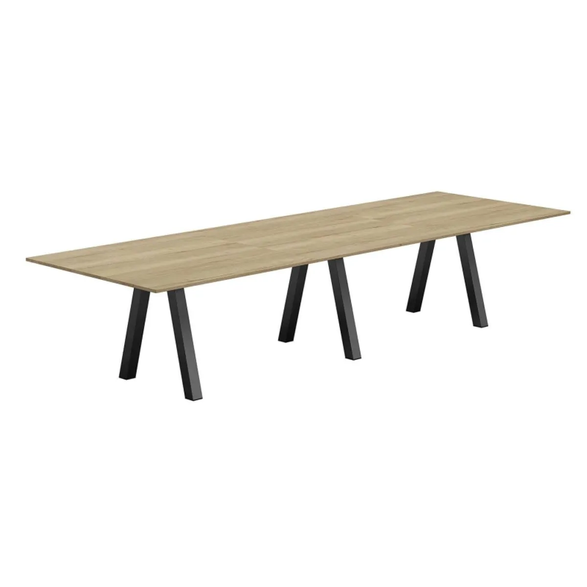 Veneto - Grande table de salle à manger en mélaminé avec pieds obliques — vue 5