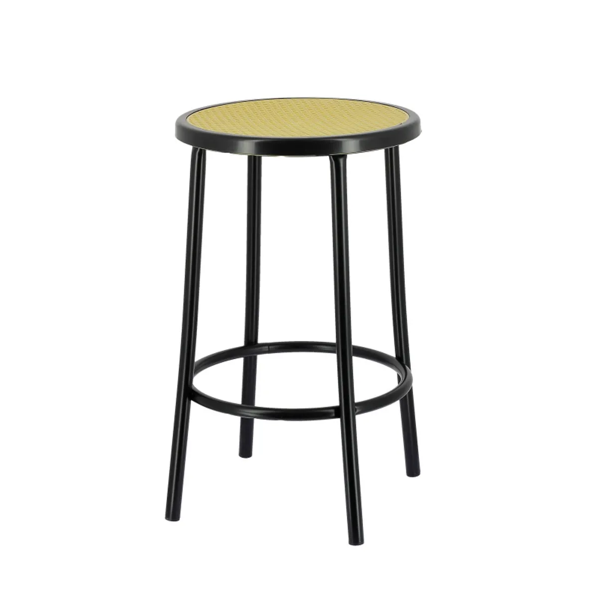 Bistro - Tabouret bistrot sans dossier assise imitation cannage fabriqué en France