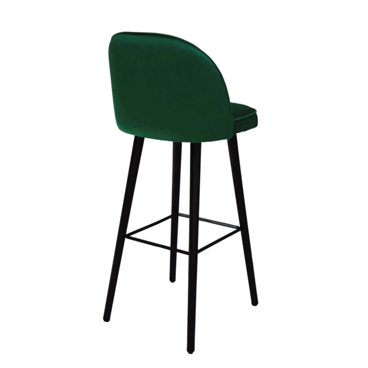 Bistrot - Tabouret de bar en tissu avec pieds en bois — vue 5