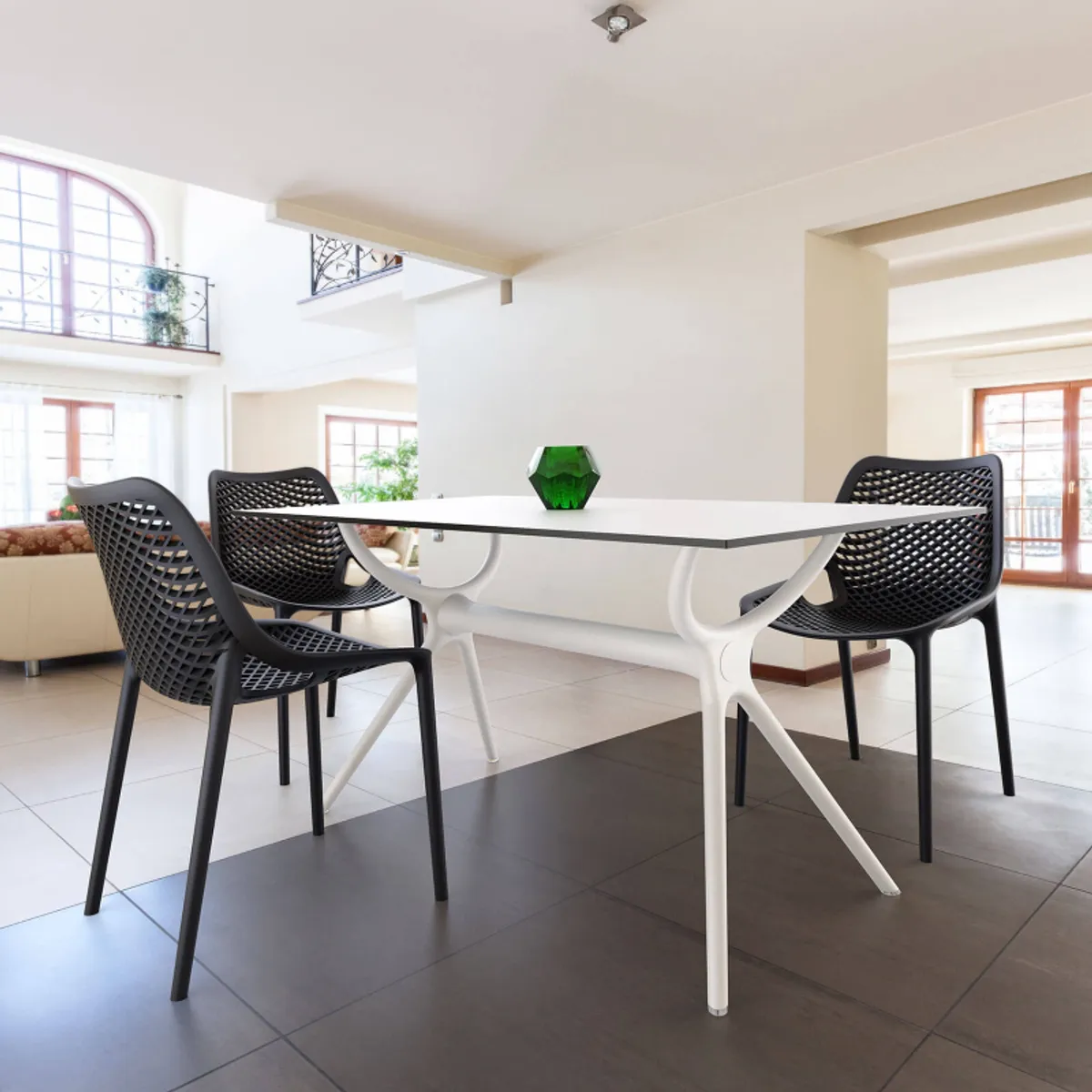 Air - Chaise moderne ajourée en polypropylène — vue 3
