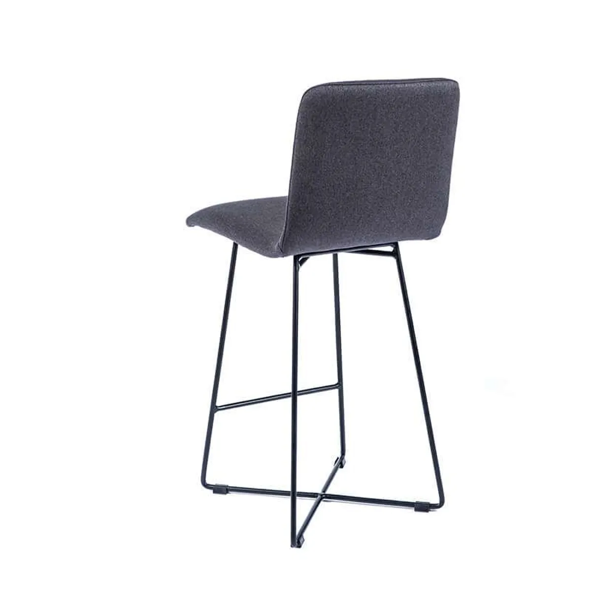 BarPlaza - Tabouret hauteur 65 cm scandinave en tissu avec pieds filaires en métal — vue 4