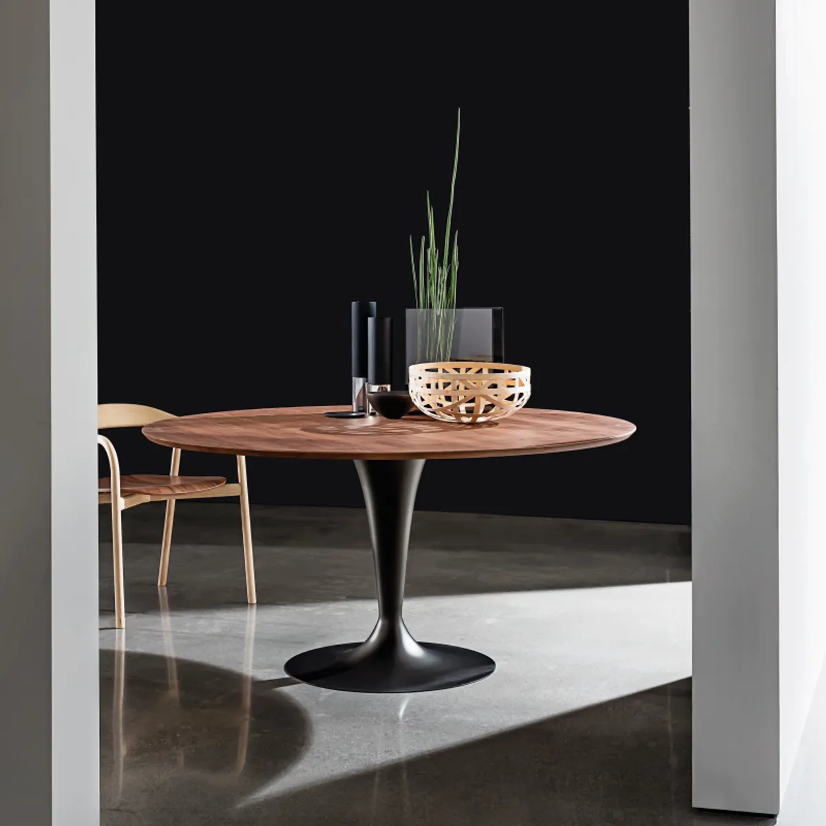 Flûte Sovet® - Table ronde design plateau bois