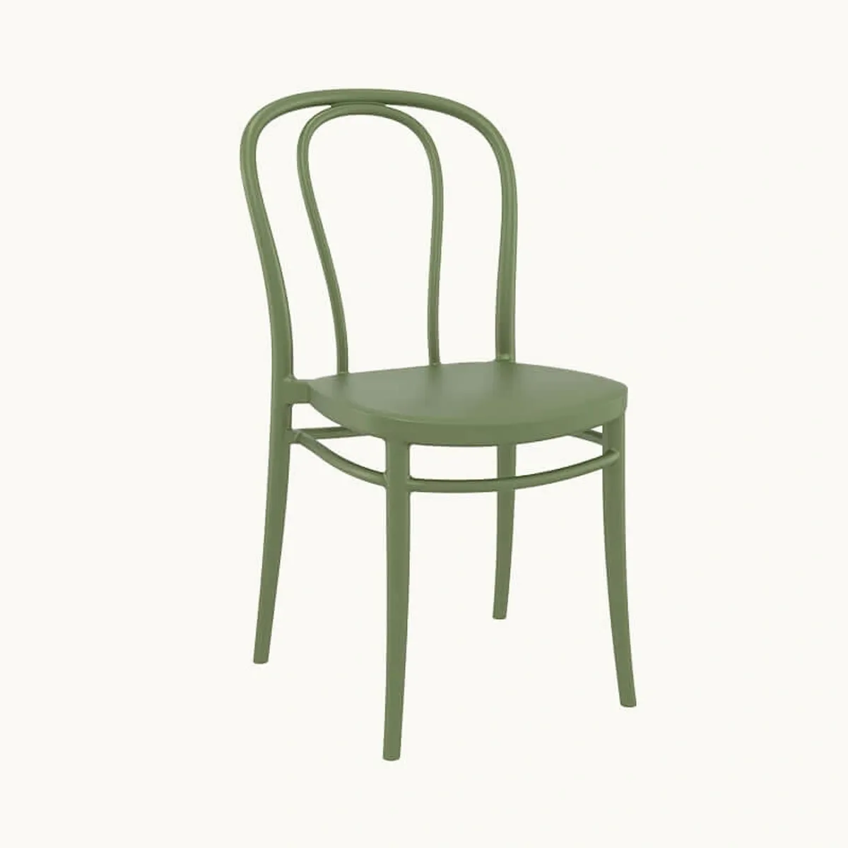 Victor - Chaise de jardin bistrot empilable en polypropylène