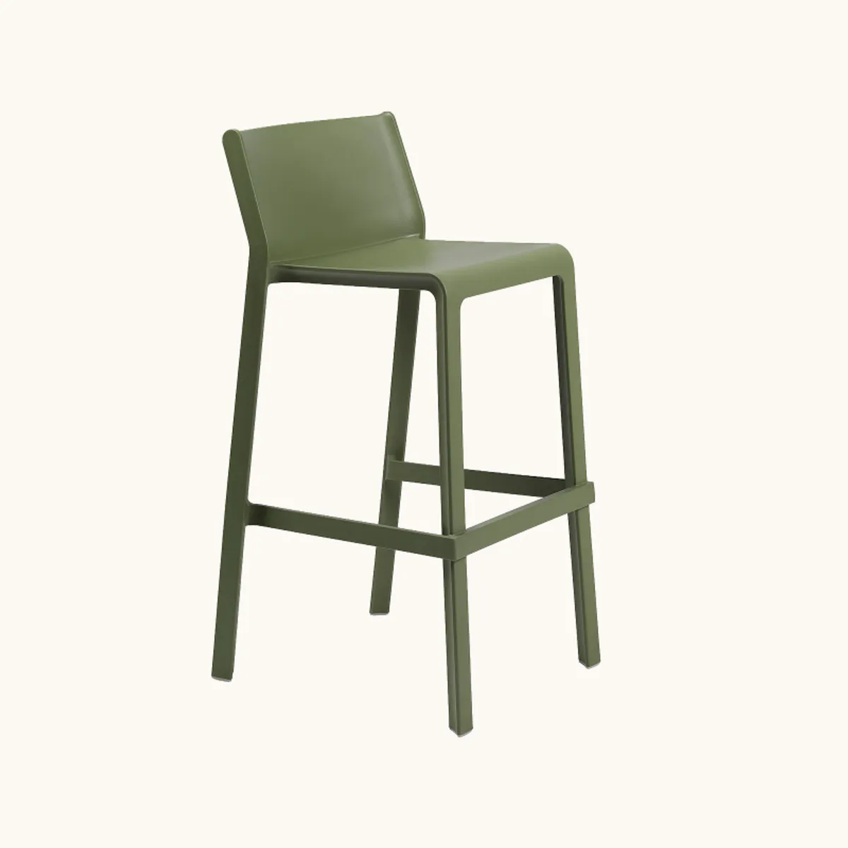 Trill stool - Tabouret de bar moderne empilable en polypropylène
