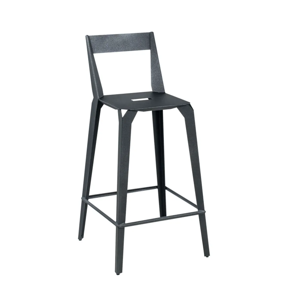 Valence Carrier® - Tabouret snack français en métal pour jardin avec dossier — vue 4