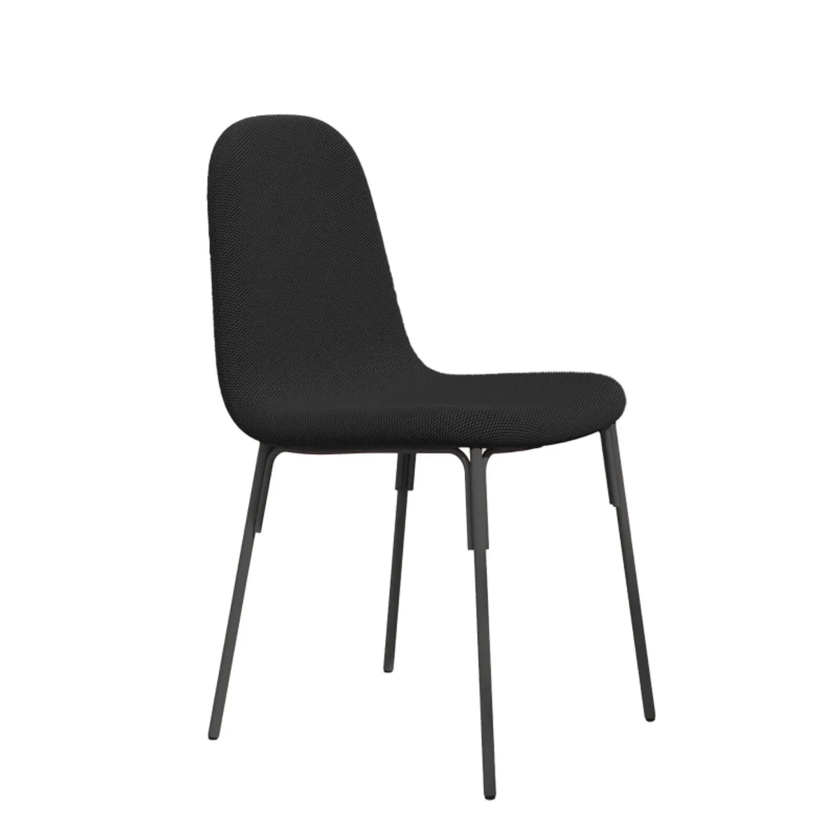 Galet Mobliberica® - Chaise design confortable en tissu et pieds métal — vue 3