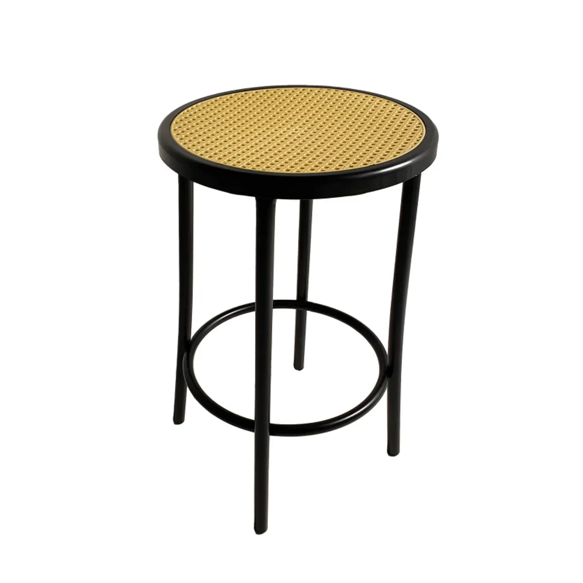 Bistro - Tabouret bistrot sans dossier assise imitation cannage fabriqué en France — vue 3