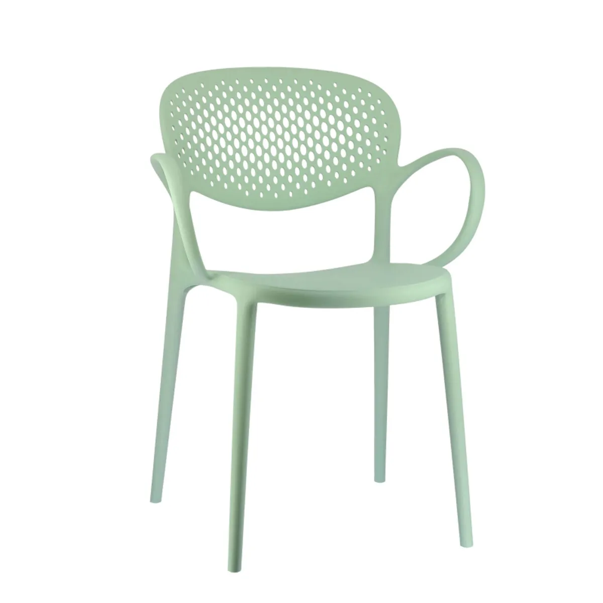 Abby Connubia® - Fauteuil de jardin empilable en polypropylène recyclé avec dossier microperforé — vue 5